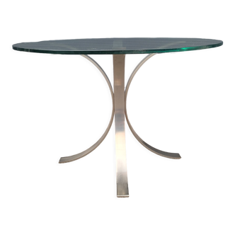 Steel and glass table