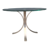 Table en acier et verre