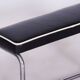 Restored Bauhaus Stool, High Quality Italian Leather, Chrome, Czechia, 1930s