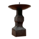 Brutalist wrought iron candlestick from the mid-century.