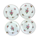 4 small plates iron earth salins model "anny" floral pattern