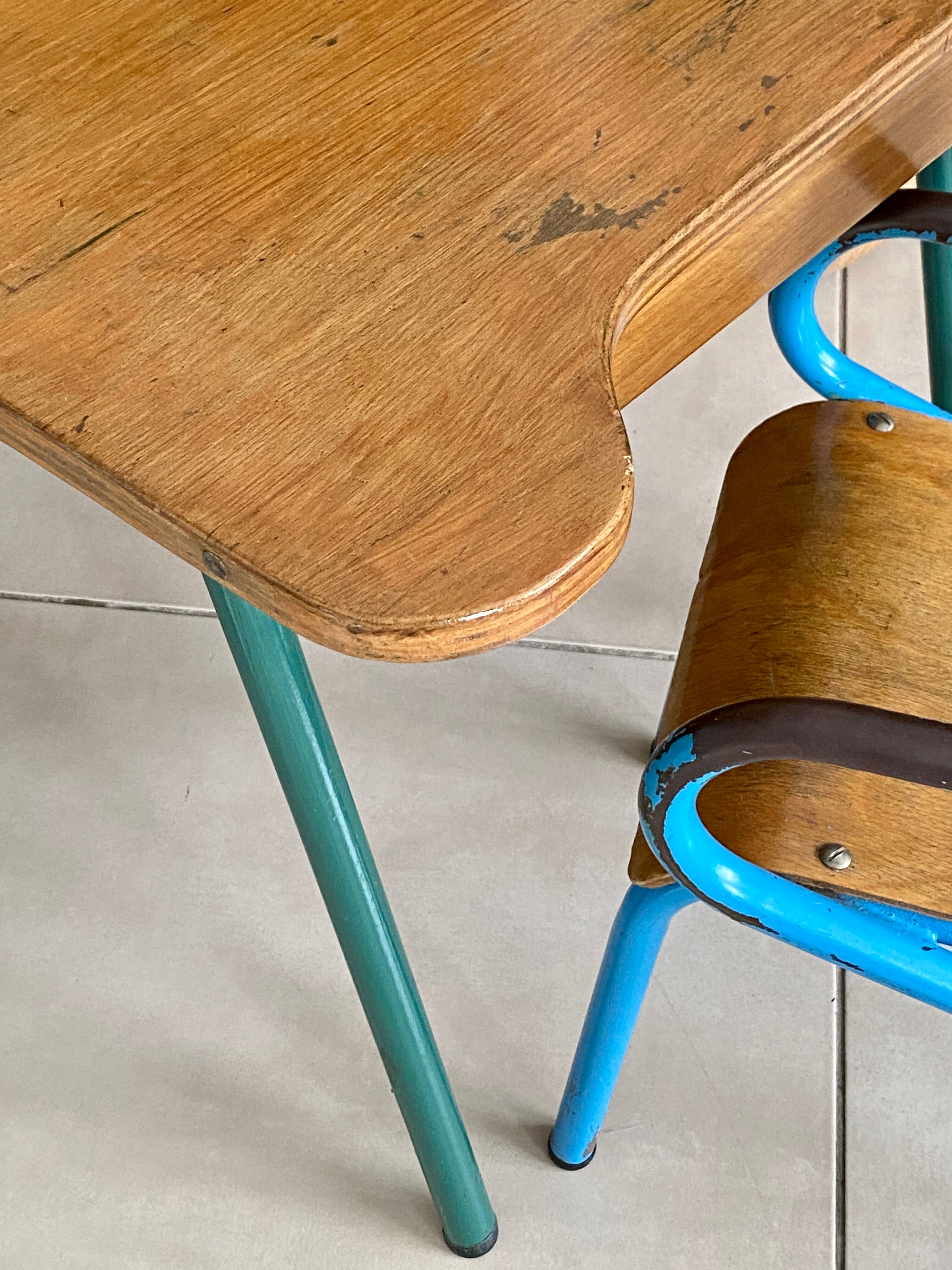 Desk and school chair set