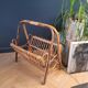 Vintage magazine rack in rattan and bamboo