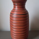 Fat Lava Red Vase by Carstens Tonnieshof, West Germany, 1960