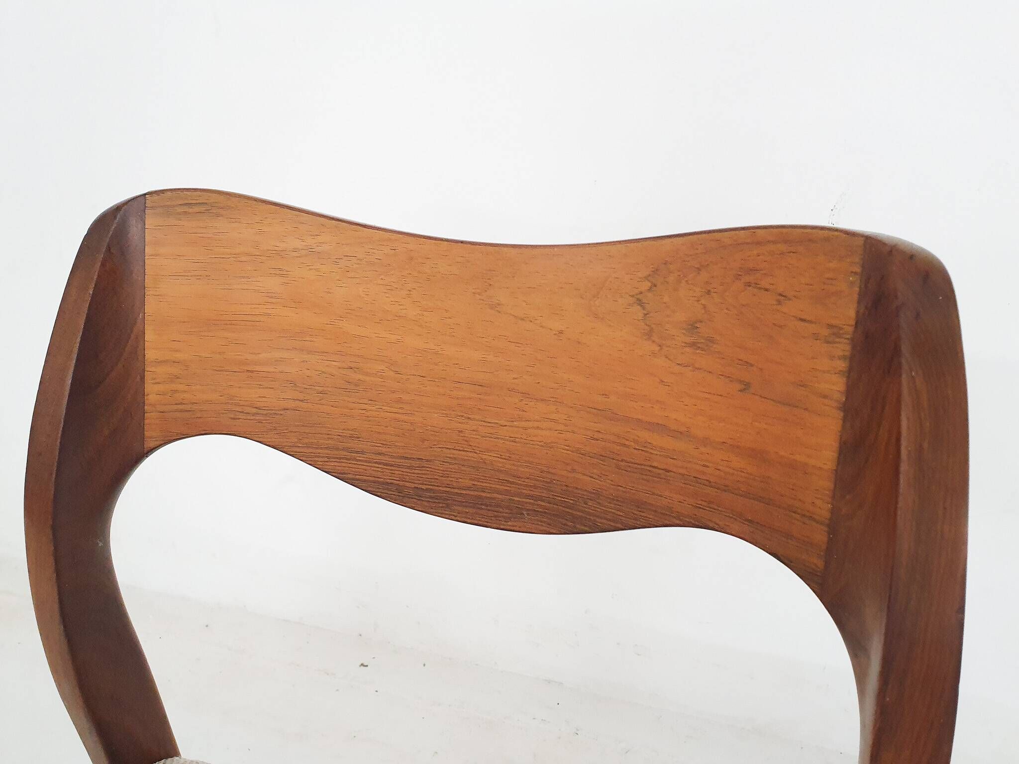 Teak dining chair model 71 by Niels Otto Moller for J.L. Moller Mobelfabrik, Denmark 1960's