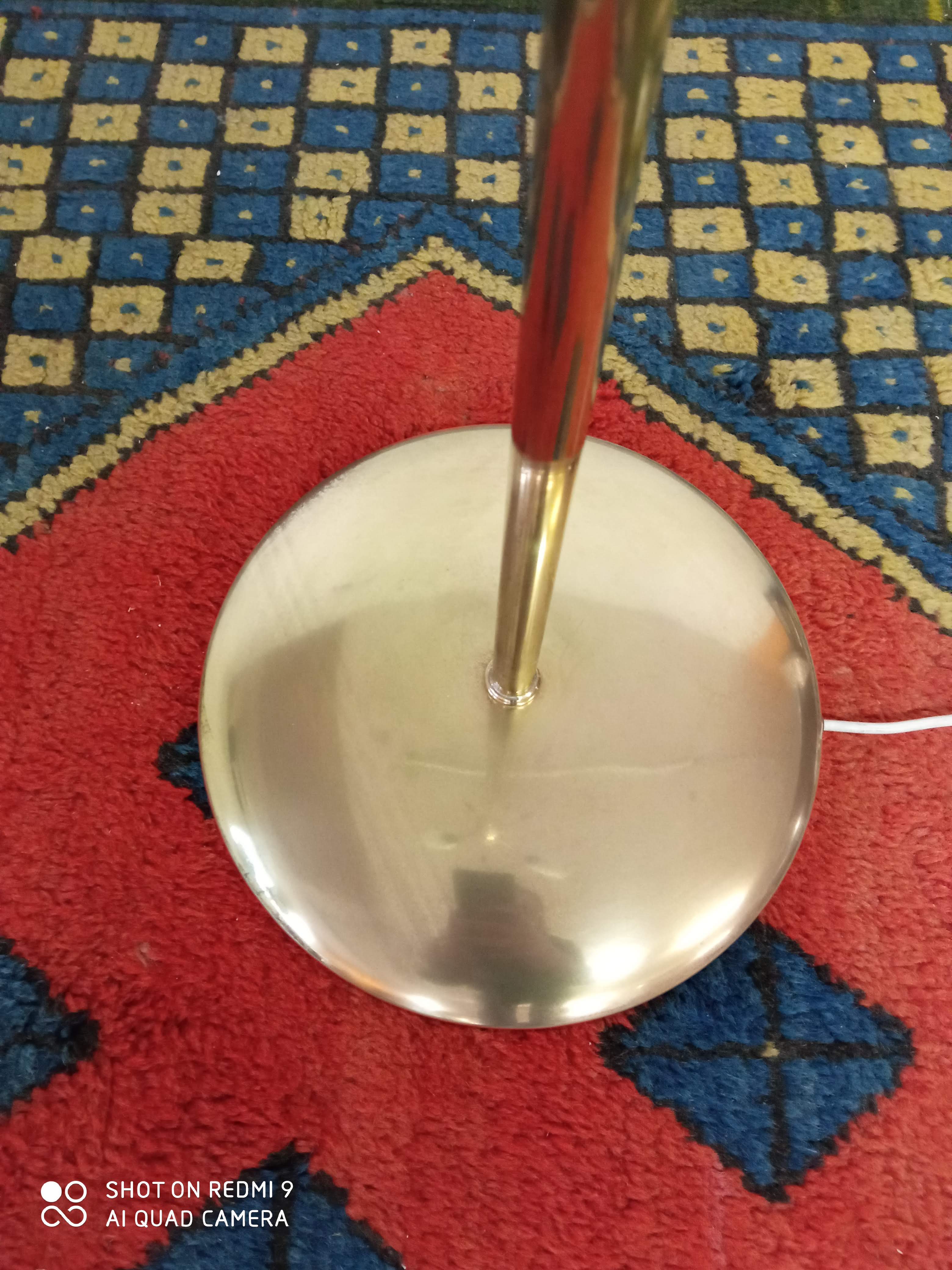 Italian brass and opaline lamppost 60s