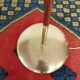 Italian brass and opaline lamppost 60s