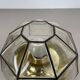 Ceiling Light "Iron Rings" made of Brass and Glass by Glashütte Limburg, Germany, 1970s