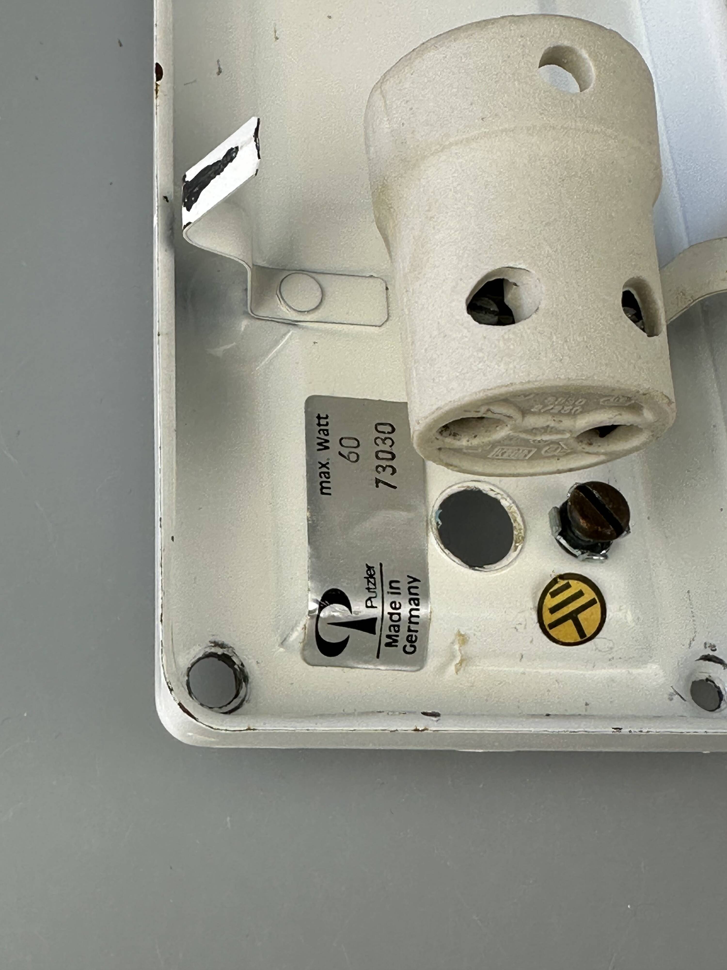 1960s/70s Wall Lamp Peill & Putzler Germany Glass & Metal Space Age Design