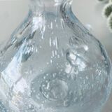 Blown crystal candle holder