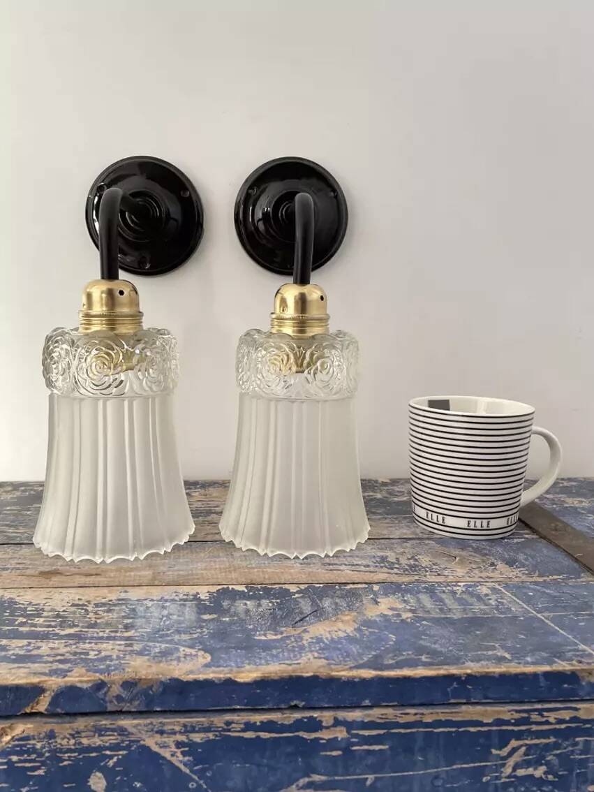 Pair of Art Deco wall lights