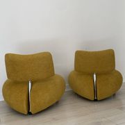 Lot 2 fauteuils Pallone Leolux par Roy de Scheemaker.