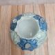 Flower vase in earthenware, blue floral decoration – antique