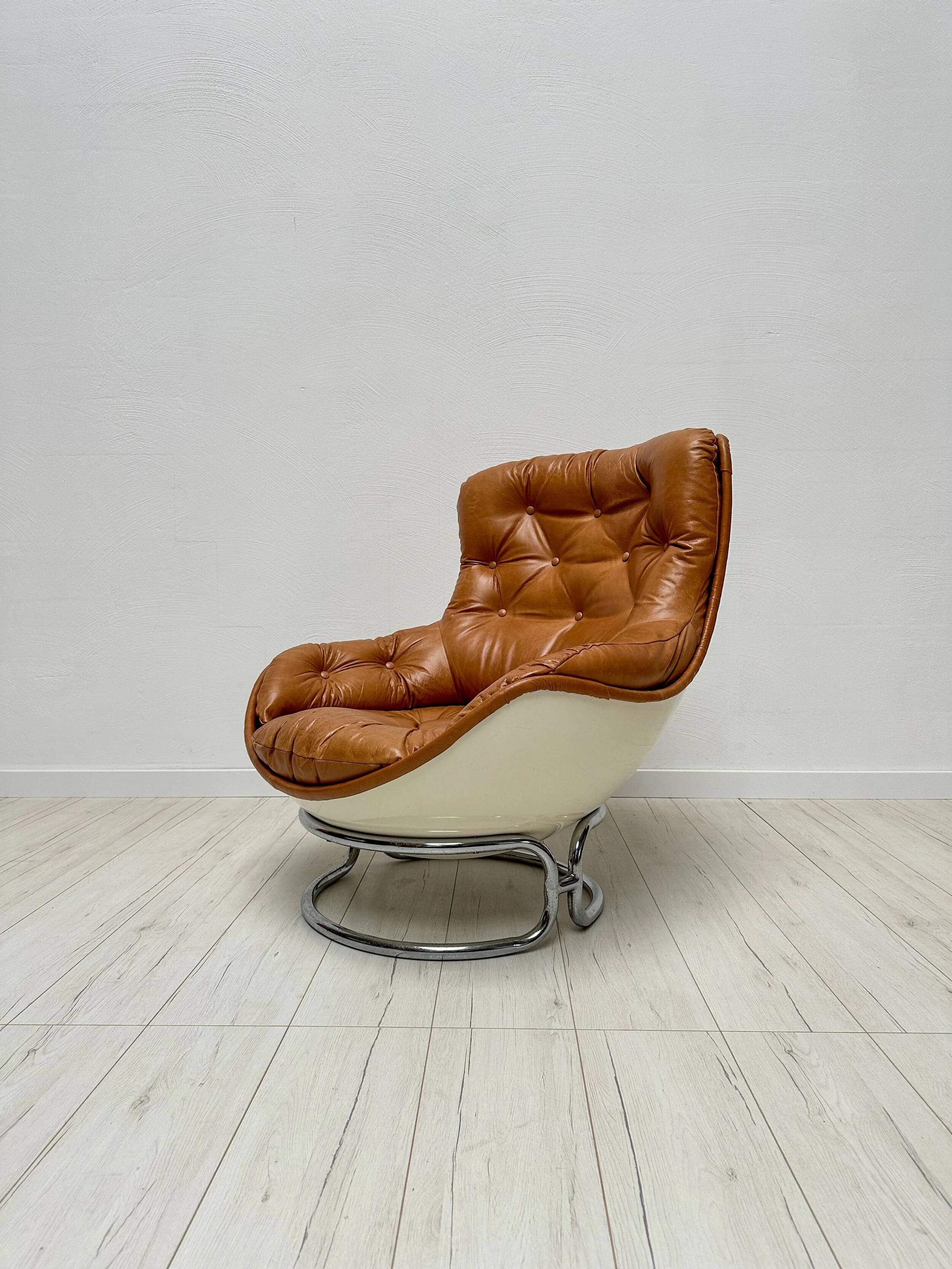 1960s Vintage leather 'Karate' Chair Set by Michel Cadestin for Airborne