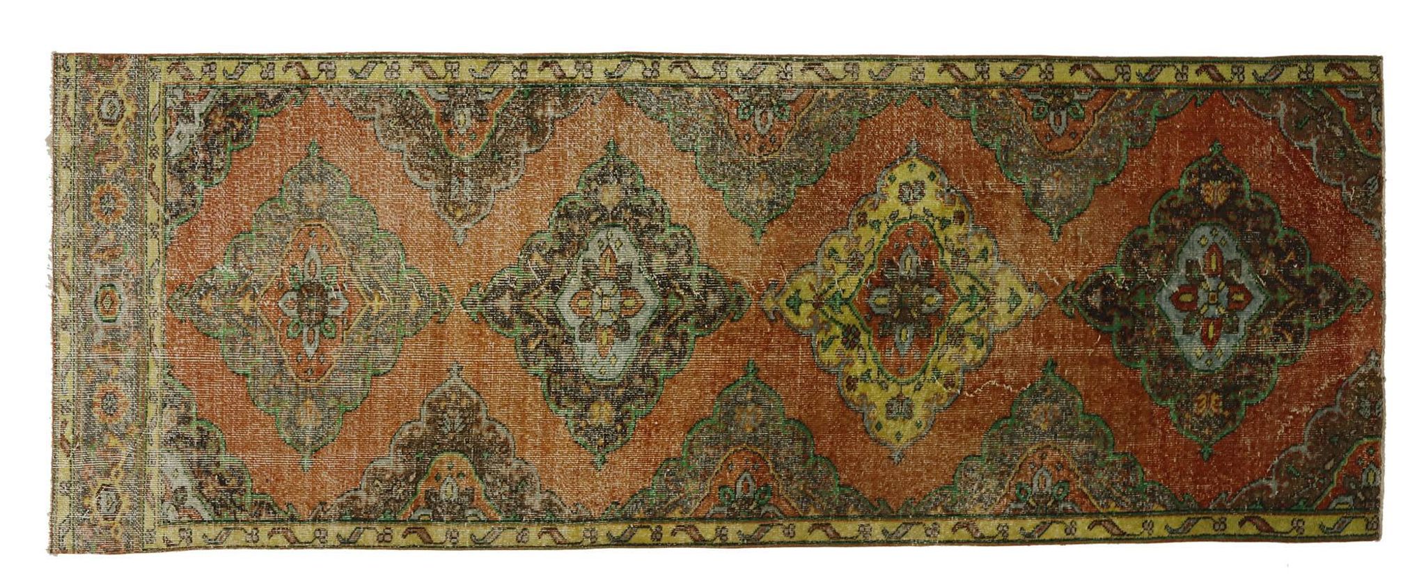 Tapis Anatolien Vintage Fait Main – Années 1950, 270x102 cm
