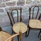 Set of 6 mismatched Viennese bistro restaurant chairs from the 1920s