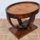 Art Deco style coffee table in varnished wood, vintage, 59 cm