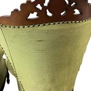 set of 2 vintage green baroque armchairs / armchairs / club chairs