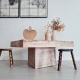 Travertine coffee table