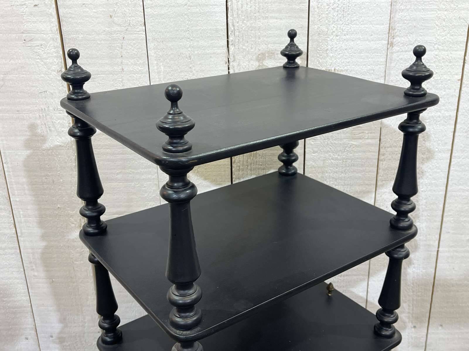 Blackened wooden music stand from the late 19th century