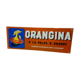 Orangina enamelled plate