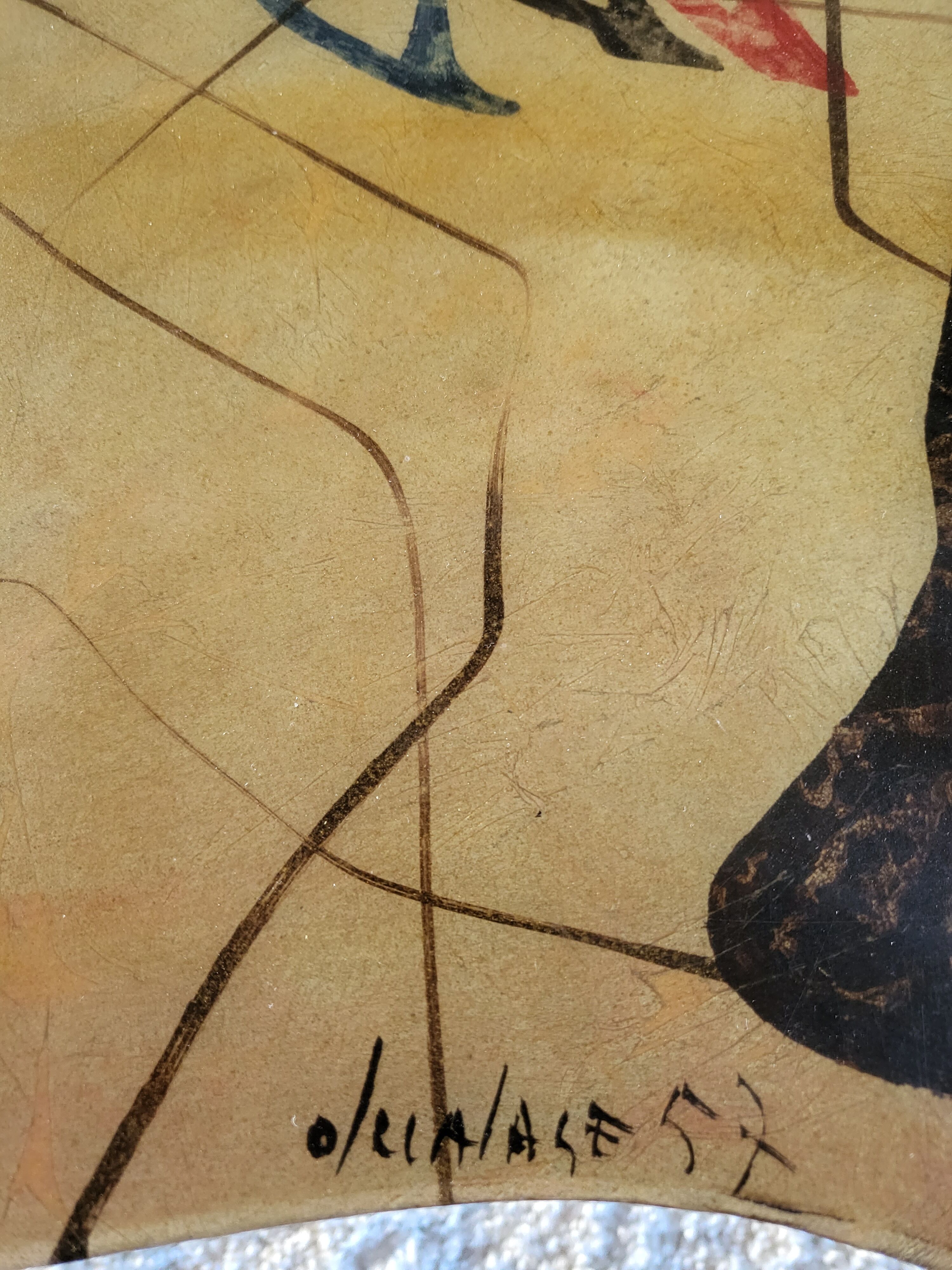 Table d’appoint peinte à la main par Decalage, Italie 1957