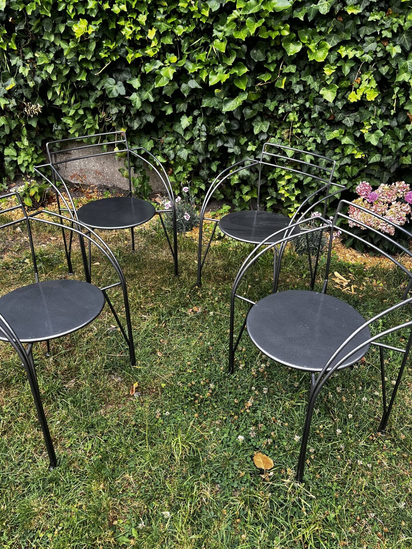 Suite de 4 fauteuils "Lune d'Argent" – Pascal Mourgue – Fermob