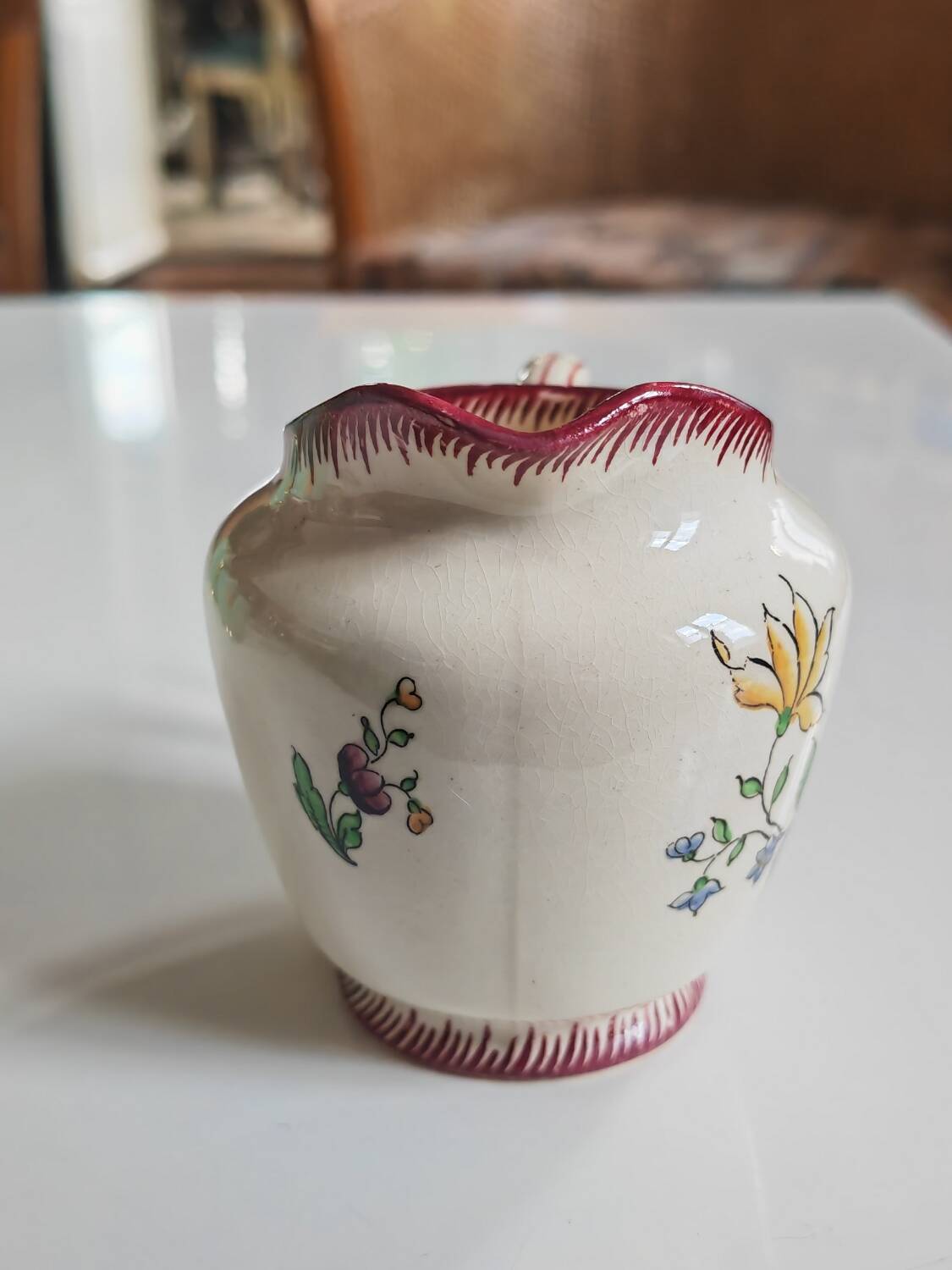 Sarreguemines milk jug