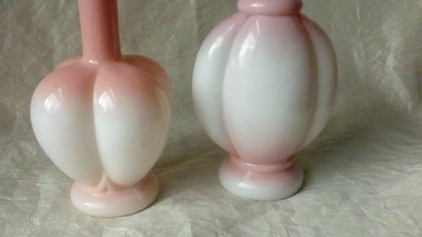 Antique opaline glass decanters, late 19th century