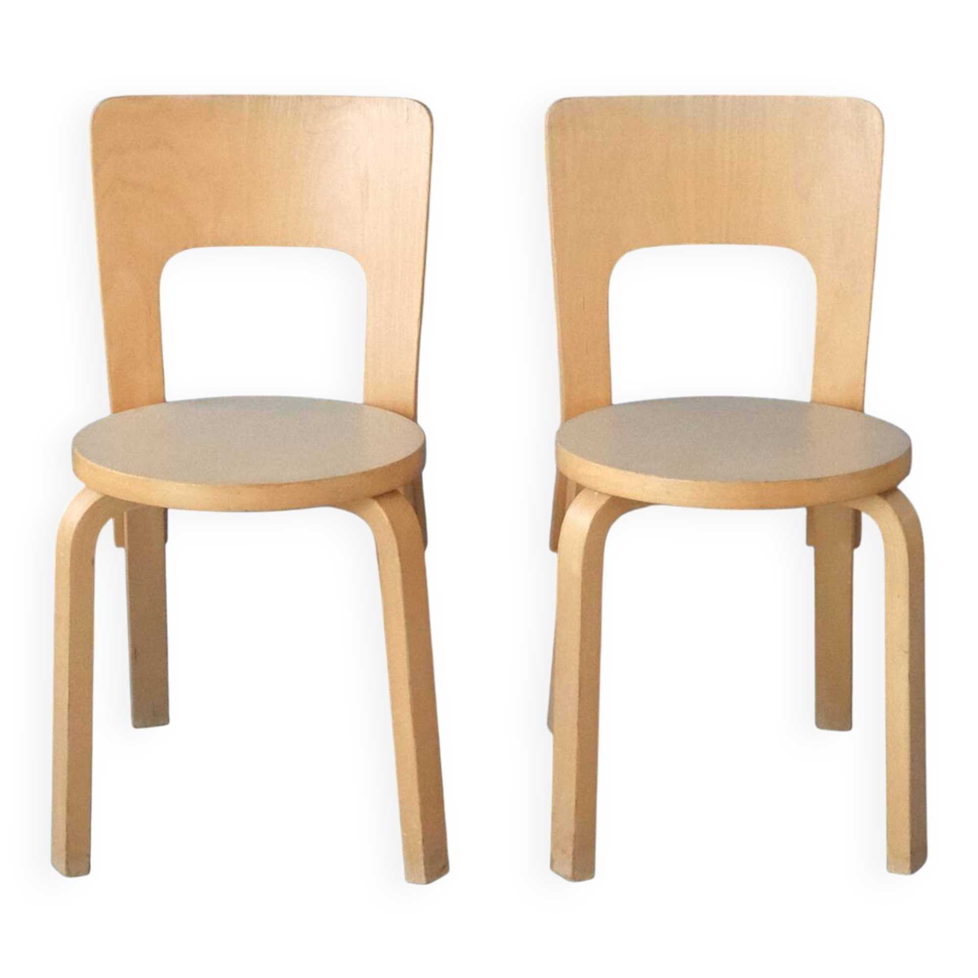 Set of 4 Chair 66, Alvar Aalto, Artek