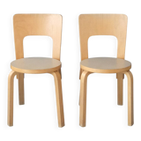 Set of 4 Chair 66, Alvar Aalto, Artek