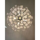 Art Deco Murano Glass Style Chandelier Clear Italian Sputnik Art by SimoEng