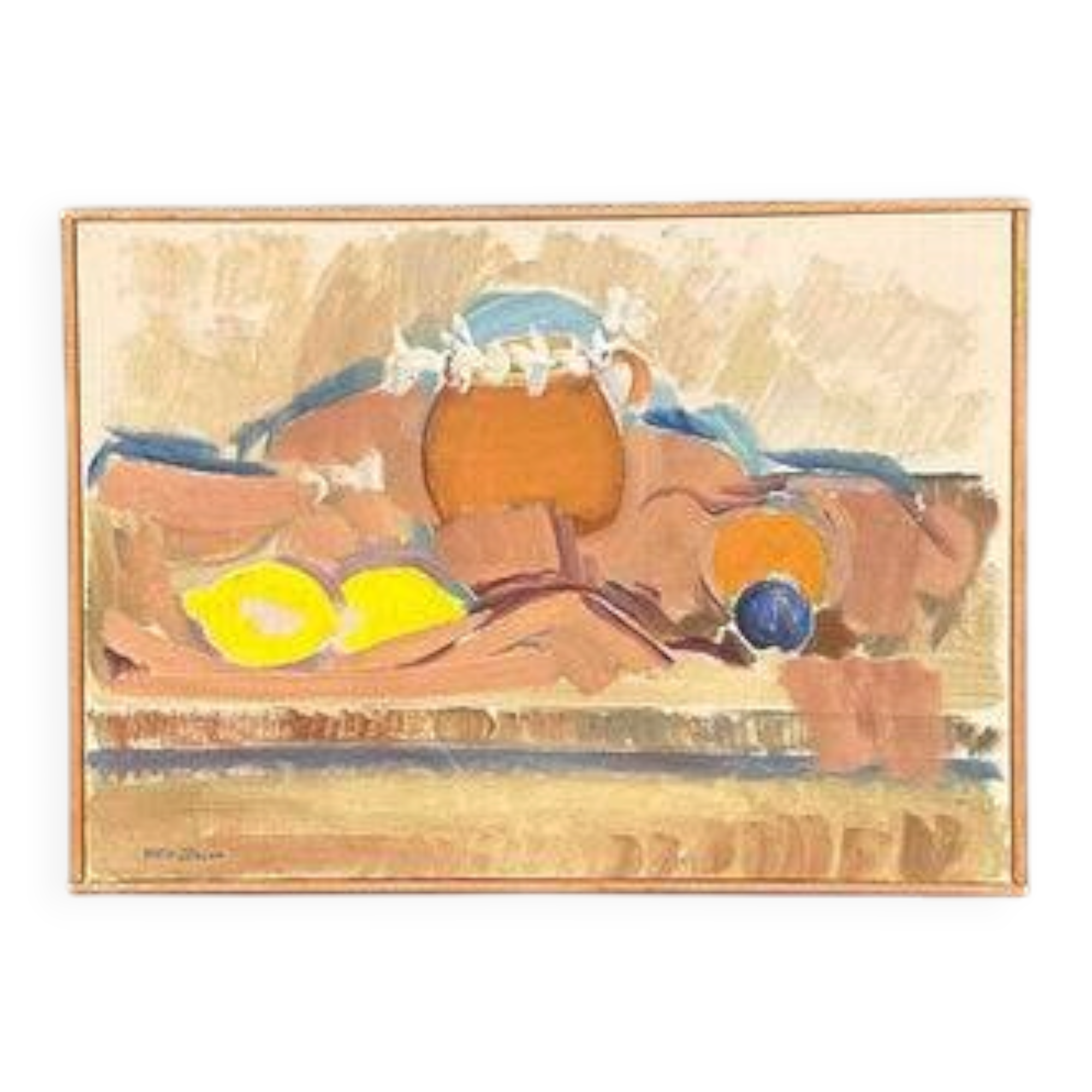 Original Swedish Oil on Canvas – “Still Life” by Martin Sjöblom – Signed