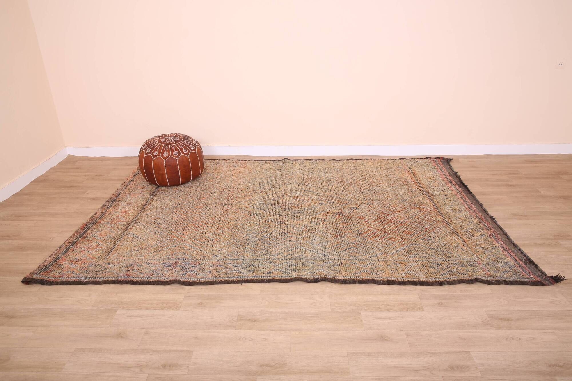 Vintage Moroccan Rug 179 x 276 cm, Berber Wool Rug Handmade, Bohemian Rug