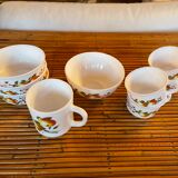 Mug cups and Arcopal bowl