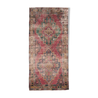 Tapis vintage traditionnel fait à la main 284x134cm