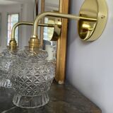 Pair of vintage globe wall sconces