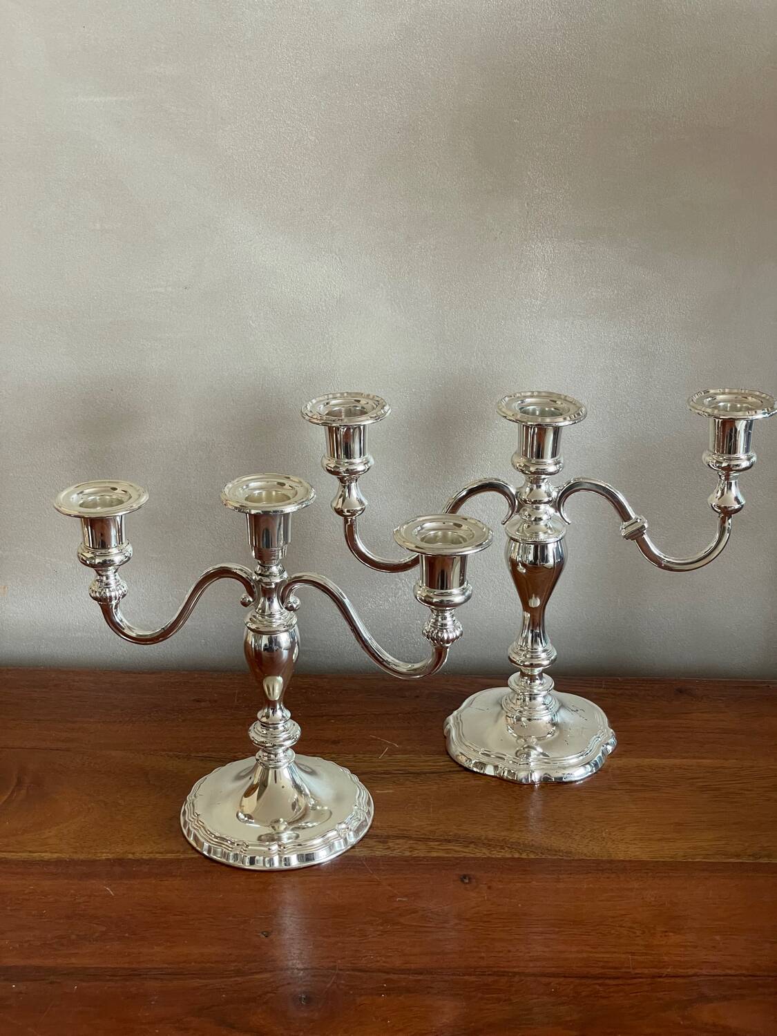 Pair of English candlesticks
