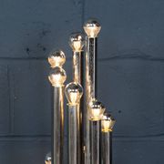 Vintage 20thc italian chrome multi-light table lamp by reggiani c.1970