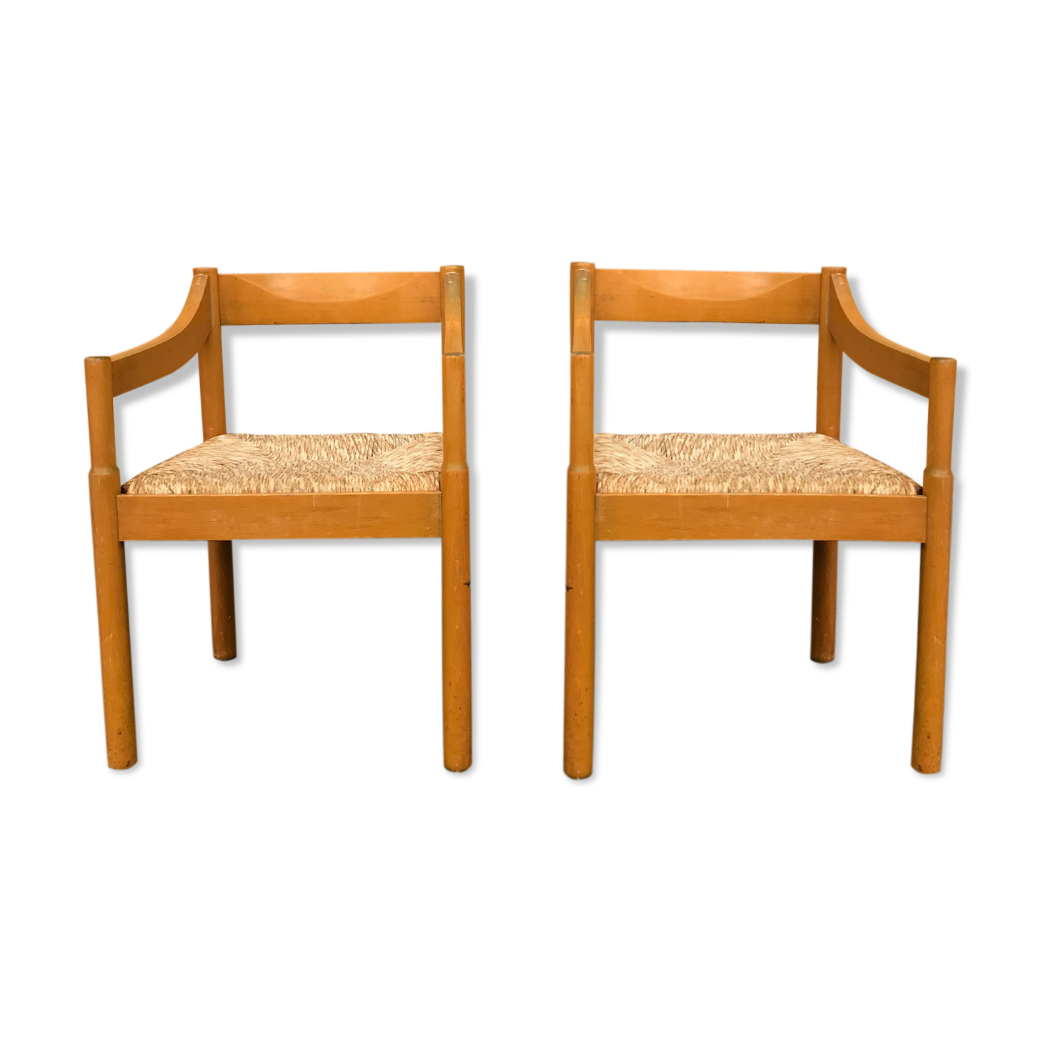 Pair of armchairs Carimate, Vico Magistretti, Cassina 1960
