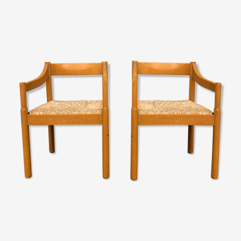 Pair of armchairs Carimate, Vico Magistretti, Cassina 1960