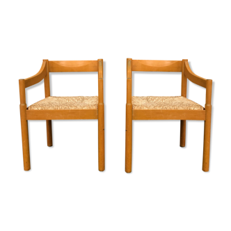 Pair of armchairs Carimate, Vico Magistretti, Cassina 1960
