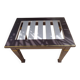 Coffee table or side table in style with its brass strips totalem.