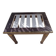 Coffee table or side table in style with its brass strips totalem.