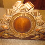 Old wooden pediment stucco