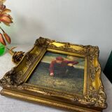 Huile sur toile, Joueur de Golf, fin XIXe