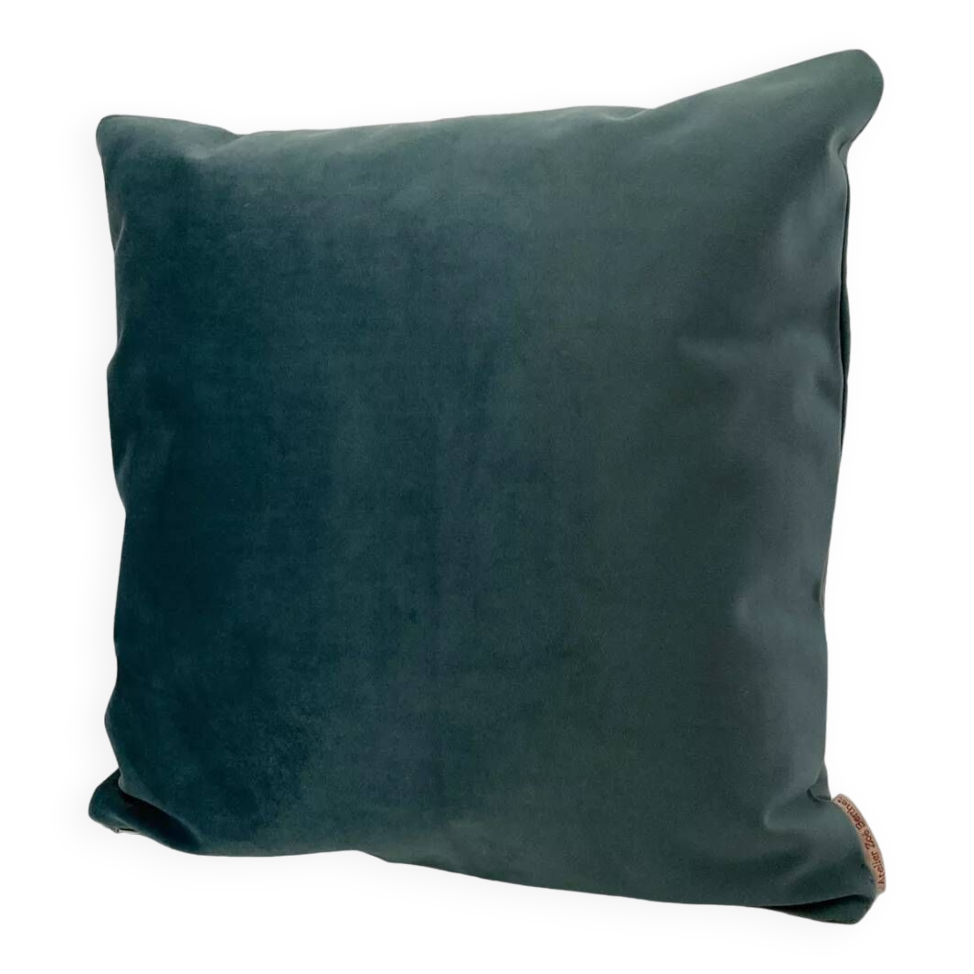 Water green velvet cushion