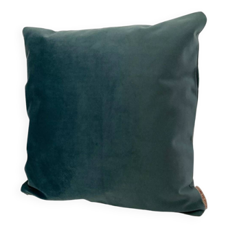 Coussin velours vert d'eau