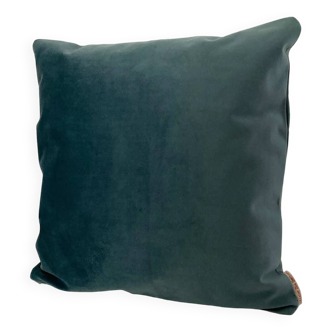 Water green velvet cushion