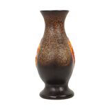 Rare Orange Fat Lava Vase West Germany Walter Gerhards 26cm